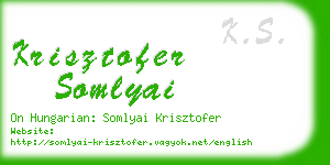 krisztofer somlyai business card